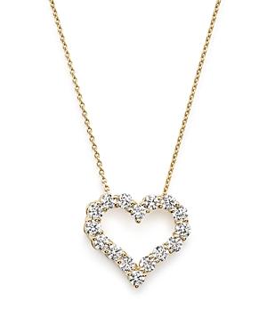 Diamond Heart Pendant Necklace In 14k Yellow Gold, .50 Ct. T.w. - 100% Exclusive