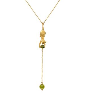 Kate Spade New York Cat & Sphere Lariat Necklace, 16