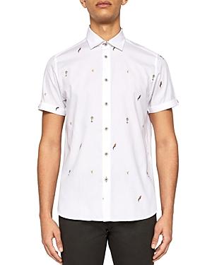 Ted Baker Parcoop Parrot Fil Coupe Regular Fit Button-down Shirt