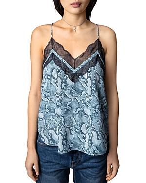 Zadig & Voltaire Christy Snake Print Silk Cami