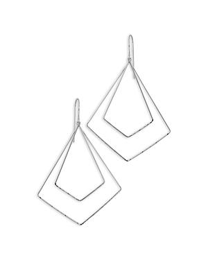 Bloomingdale's Geometrical Double Wire Drop Earrings In Sterling Silver - 100% Exclusive