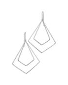 Bloomingdale's Geometrical Double Wire Drop Earrings In Sterling Silver - 100% Exclusive