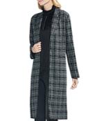 Vince Camuto Plaid Open-front Duster Jacket