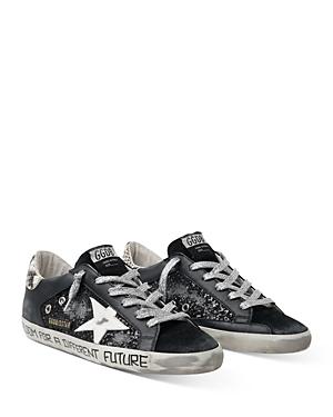 Golden Goose Deluxe Brand Women's Super-star Glitter Grafitti Low Top Sneakers