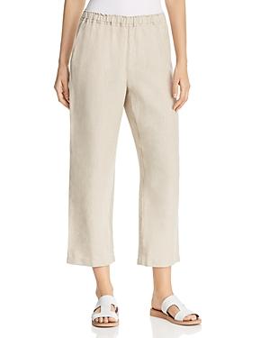 Eileen Fisher Petites Organic Linen Cropped Pants