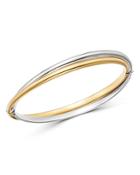Bloomingdale's Crossover Bangle Bracelet In 14k Yellow & White Gold - 100% Exclusive