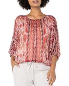 Liverpool Los Angeles Ruffled Dolman Sleeve Popover Top