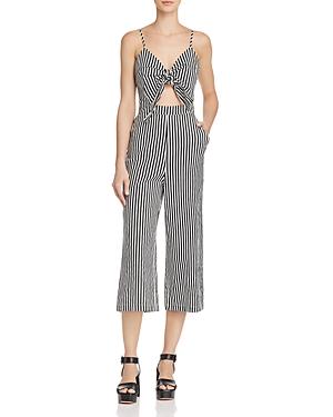 Alpha And Omega Striped Cutout Jumpsuit