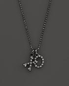 Kc Designs Diamond Xo Necklace In Black Rhodium Plated 14k White Gold, 16