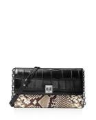Michael Michael Kors Natalie Extra Large Embossed Leather Chain Wallet