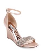 Badgley Mischka Women's Aliyah Crystal-embellished Wedge Heel Sandals