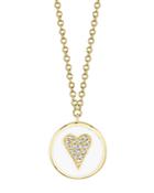Moon & Meadow 14k Yellow Gold Diamond Heart & Enamel Pendant Necklace, 18 - 100% Exclusive