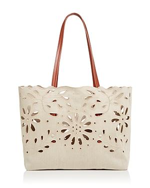 Chloe Kamilla East-west Floral Linen Tote