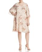 B Collection By Bobeau Curvy Brooker Floral-print Dress