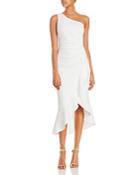 Aqua Off The Shoulder Crepe Cocktail Dress - 100% Exclusive