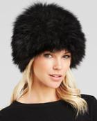 Surell Fox Fur Knit Bubble Hat