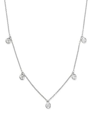 Bloomingdale's Diamond Bezel Set Station Necklace In 14k White Gold, 0.50 Ct. T.w. - 100% Exclusive