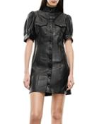 The Kooples Faux Leather Shirt Dress