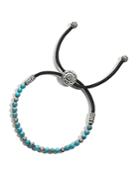 John Hardy Men's Sterling Silver Classic Chain Round Beads Bracelet With Turquoise