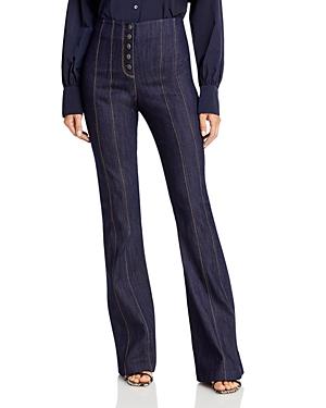 Cinq A Sept Carolina Seamed Flare Jeans In Indigo
