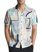 Reiss Lexi Short Sleeve Painted Print Shirt