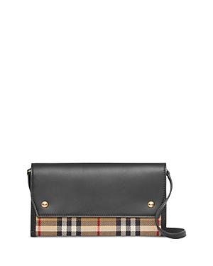 Burberry Vintage Check & Leather Smartphone Crossbody