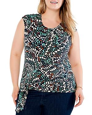 Nic+zoe Plus Mosaic Dot Print Top