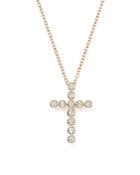 Diamond Bezel Set Cross Pendant Necklace In 14k Yellow Gold, .40 Ct. T.w. - 100% Exclusive