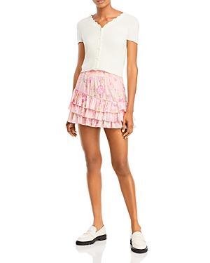 Loveshackfancy Femme Floral Ruffled Mini Skirt