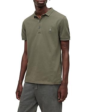 Allsaints Reform Cotton Embroidered Logo Slim Fit Polo Shirt