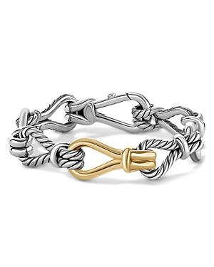 David Yurman 18k Yellow Gold & Sterling Silver Thoroughbred Loop Chain Bracelet