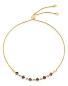 Bloomingdale's Amethyst Mini Clover Bolo Bracelet In 14k Yellow Gold - 100% Exclusive