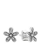 Pandora Earrings - Sterling Silver & Cubic Zirconia Dazzling Daisy Studs