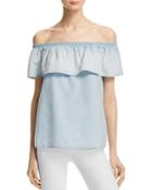Soft Joie Vilma Chambray Off The Shoulder Top