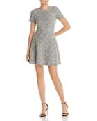 Aqua Fringe-trim Textured Dress - 100% Exclusive