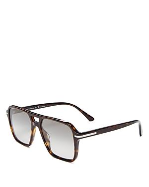 Prada Men's Polarized Brow Bar Flat Top Sunglasses, 55mm
