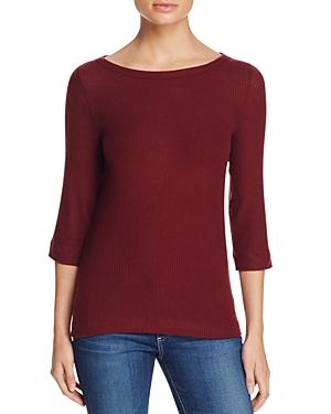 Three Dots Brushed Boat Neck Top