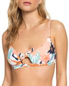 Roxy Swim The Sea Printed Bralette Bikini Top