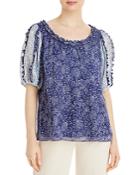 Single Thread Pleated Puff Sleeve Top