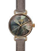 Shinola The Canfield Gray Leather Strap Watch, 38mm