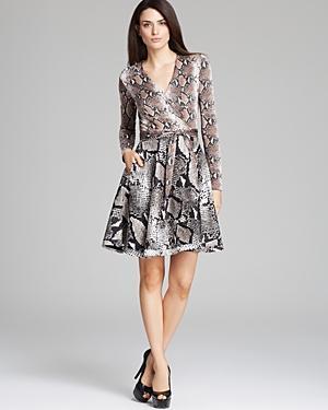 Diane Von Furstenberg Wrap Dress - Amelia Python Flare
