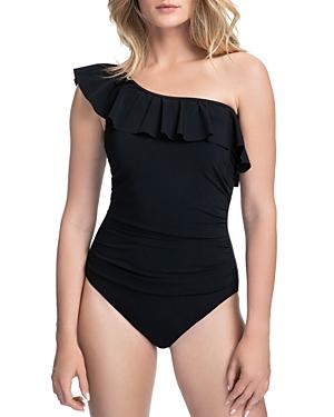 Profile By Gottex Tutti Frutti Ruffled One-shoulder Swimsuit