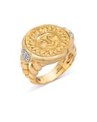Marina B 18k Yellow Gold Soleil Diamond Sun Ring