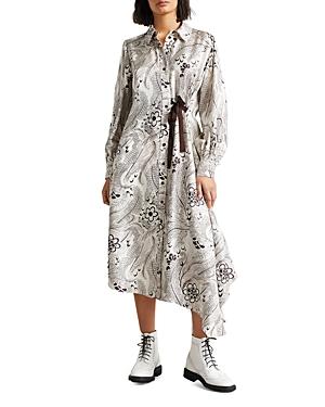 Ted Baker Caitrin Silk Asymmetrical Shirt Dress