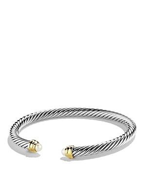 David Yurman Cable Classics Bracelet With Pearls And 14k Gold, 5mm