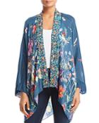 Johnny Was Collection Embroidered Floral-print Kimono