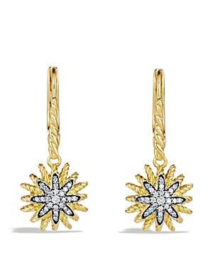 David Yurman Starburst Drop Earrings With Diamonds In Gold