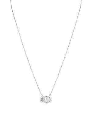 Aqua Sterling Silver Ellipse Pendant Necklace, 15 - 100% Exclusive