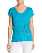 Tommy Bahama Palm Paradiso Embroidered Linen Tee