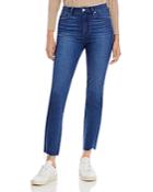 Paige Cindy Slim Straight Leg Ankle Jeans In Agean